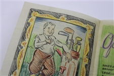 Original Joe Kirkwood 'Exhibition Golf' & 'Golf Lessons' Pencil on Paper Cover Artwork