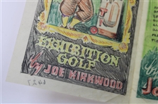 Original Joe Kirkwood 'Exhibition Golf' & 'Golf Lessons' Pencil on Paper Cover Artwork