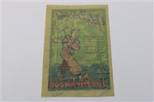 Original Joe Kirkwood 'Exhibition Golf' & 'Golf Lessons' Pencil on Paper Cover Artwork