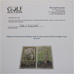 Original Joe Kirkwood 'Exhibition Golf' & 'Golf Lessons' Pencil on Paper Cover Artwork
