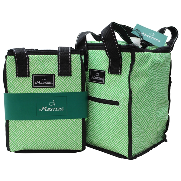 Two (2) Masters Tournament Unused Scout Light Green/White Cooler Bags