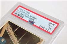 1958 Topps #418 Mickey Mantle/Hank Aaron W.S. Batting Foes Card PSA VG 3.5 #45758739