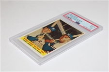 1958 Topps #418 Mickey Mantle/Hank Aaron W.S. Batting Foes Card PSA VG 3.5 #45758739