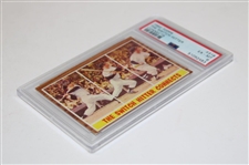 1962 Topps #318 The Switch Hitter Mickey Mantle Connects Card PSA EX-MT 6 #51092483