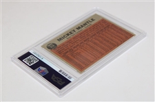1962 Topps #318 The Switch Hitter Mickey Mantle Connects Card PSA EX-MT 6 #51092483