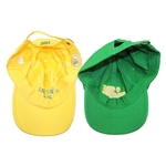 2009 Masters Tournament CBS Sports Green Hat & 2011 Masters Tournament Yellow Gallery Hat