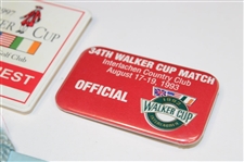 1979, 1981, 1983, 1979 & 1997 Various Walker Cup Badges 