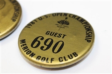 1980 & 1981 US Open Guest Badges #1216 & #690 - Baltusrol (Nicklaus) & Merion