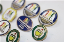 Six (6) Masters National Drive Chip & Putt Finals Pins w/Five (5) 2008 Junior Patron Pins