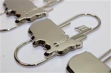Three (3) Masters Silver Tone Logo Clips