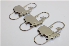 Three (3) Masters Silver Tone Logo Clips