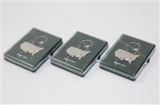 Three (3) Masters Silver Tone Logo Clips