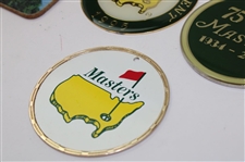 1993, 1994, 1995, 1996 (x2), 2011 & Undated Masters Tournament Bag Tags 