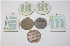 1993, 1994, 1995, 1996 (x2), 2011 & Undated Masters Tournament Bag Tags 
