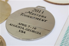 1993, 1994, 1995, 1996 (x2), 2011 & Undated Masters Tournament Bag Tags 