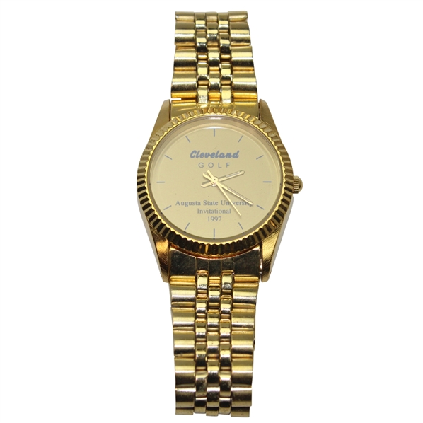 1997 Augusta State University Invitational Cleveland Golf Gold Tone Watch