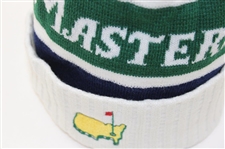 Masters Tournament White/Green/Navy Cotton Beanie Cap - New w/Tags