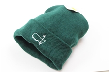 Masters Tournament Logo Dk Green Outline Logo Beanie Cap - New w/Tags