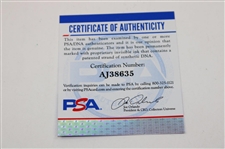 Jim Nantz Signed 2016 Masters Embroidered Flag with 'A Tradition Unlike Any Other' PSA #AJ38635