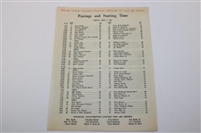 1963 Masters Tournament Friday & Saturday Pairing Sheets - Jack's First Masters Win