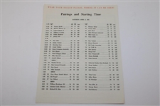 1963 Masters Tournament Friday & Saturday Pairing Sheets - Jack's First Masters Win