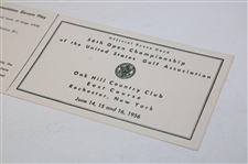 1956 US Open Oak Hill Country Club Unused Scorecard