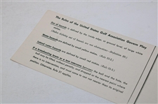 1956 US Open Oak Hill Country Club Unused Scorecard