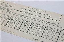 1956 US Open Oak Hill Country Club Unused Scorecard