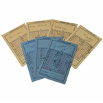 Seven (7) Vintage Tam O Shanter Scorecards Marked Evans, Jameson, Suggs & others