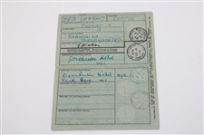 Henry Cotton's Signed 1943-47 British National Registration Identification Card w/Stamps