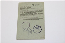 Henry Cotton's Signed 1943-47 British National Registration Identification Card w/Stamps