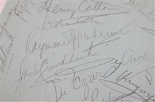 Sarazen, Cotton, Lacey, Allis, Padgham & More Signed 1930's Two-Sided Album Page