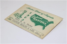 1965 Masters 'Masters Week of Augusta, Inc.' Badge - Miss M.D. Parks - Jack Nicklaus Winner