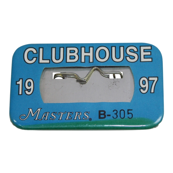 1997 Masters Tournament Clubhouse Badge #B-305 - Tiger Woods First Masters Win