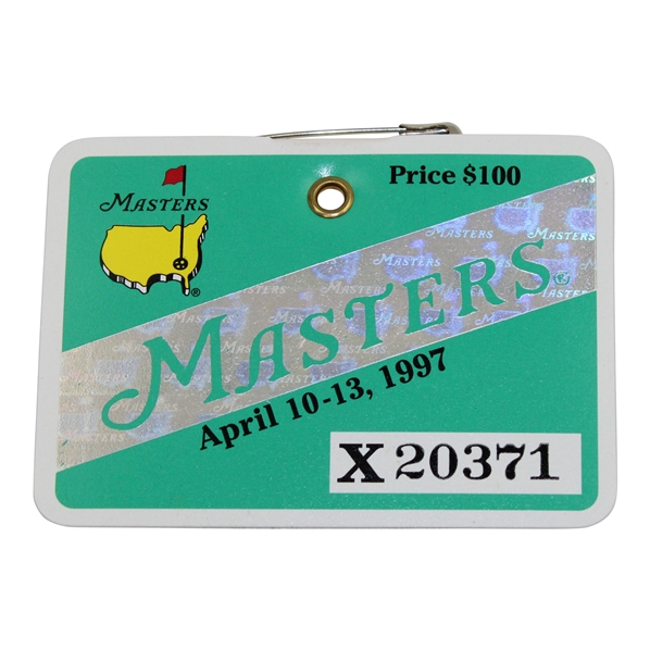 1997 Masters Tournament SERIES Badge #X20371 - Tiger Woods Winner