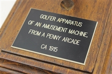 1915 Penny Arcade Golfer Apparatus From Amusement Machine