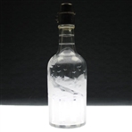 Circa 1900 Hawkes Sterling Thistle Cut Glass Whiskey Decanter Glass Bottle w/'BGD' Top