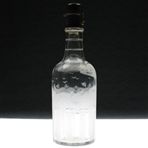 Circa 1900 Hawkes Sterling Thistle Cut Glass Whiskey Decanter Glass Bottle w/'BGD' Top