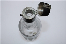 Circa 1900 Hawkes Sterling Thistle Cut Glass Whiskey Decanter Glass Bottle w/'BGD' Top