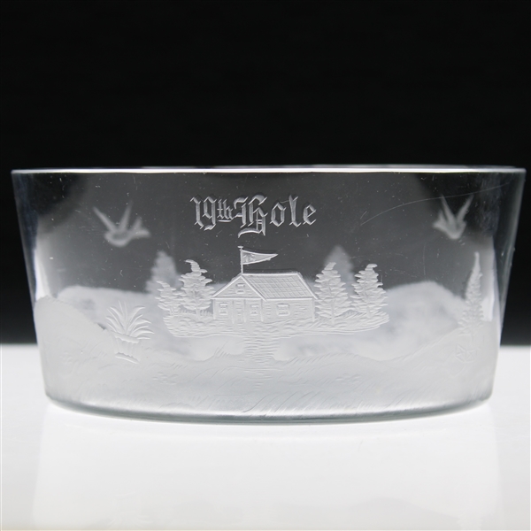 Circa 1900 Hawkes Cut Glass 19th Hole Dish/Bowl