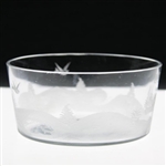 Circa 1900 Hawkes Cut Glass '19th Hole' Dish/Bowl