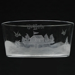 Circa 1900 Hawkes Cut Glass '19th Hole' Dish/Bowl