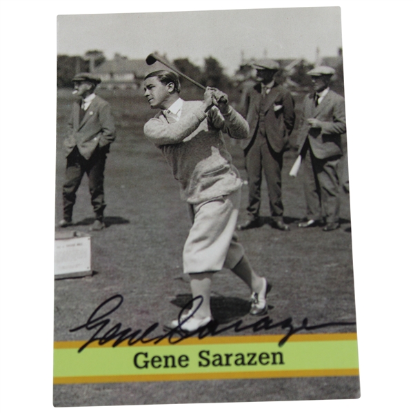 Gene Sarazen Signed 1993 Fax Pax Card JSA ALOA