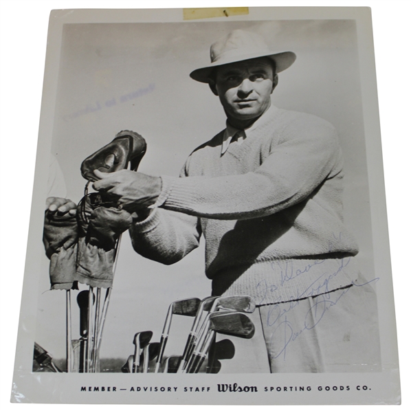 Sam Snead Signed Wilson Advisory Staff B & W Photo JSA ALOA