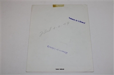 Sam Snead Signed Wilson Advisory Staff B & W Photo JSA ALOA