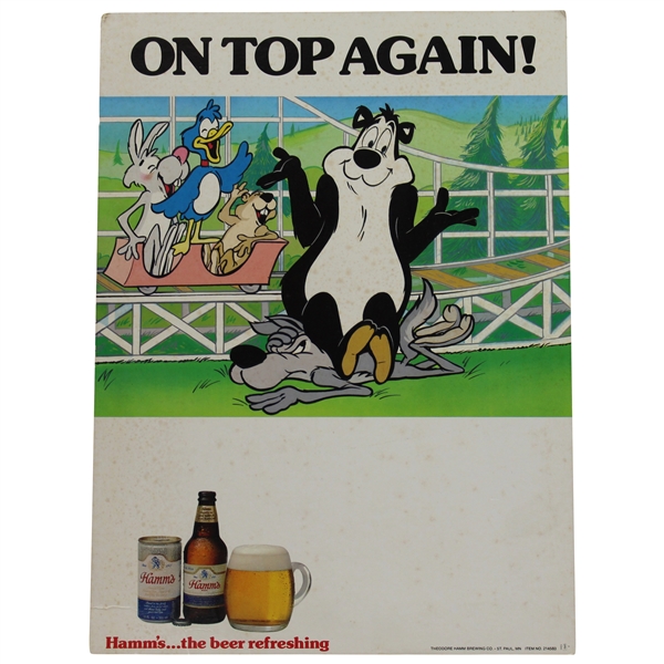 Hamms Beer Countertop Display With Easel