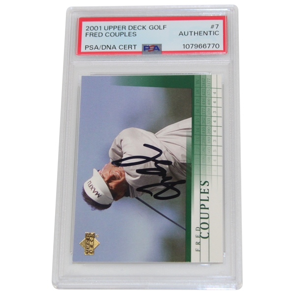 Fred Couples Signed 2001 Upper Deck Golf Card #7 PSA Authentic