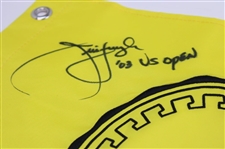 Jim Furyk Signed Olympia Fields Yellow Screen Flag - Site of 2003 US Open Win JSA ALOA