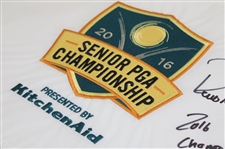 Rocco Mediate Signed 2016 Senior PGA Championship Embroidered Flag w/'2016 Champion' JSA ALOA