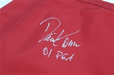 David Toms Signed 2001 PGA Championship at Atlanta Athletic Club Embroidered Flag JSA ALOA